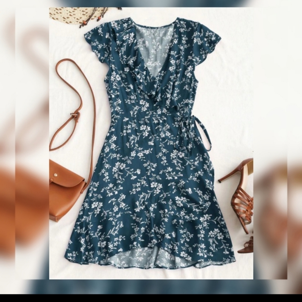 Zaful Wrap Floral Dress